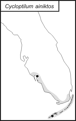 distribution map for Cycloptilum ainiktos