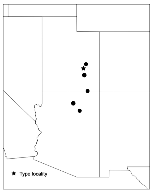 distribution map from Weissman and Gray 2019 for Gryllus navajo